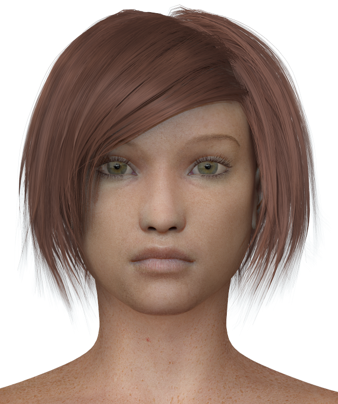 V4Realism_Katy_View-01, V4 Katy with SSS applied and dynamic hair.