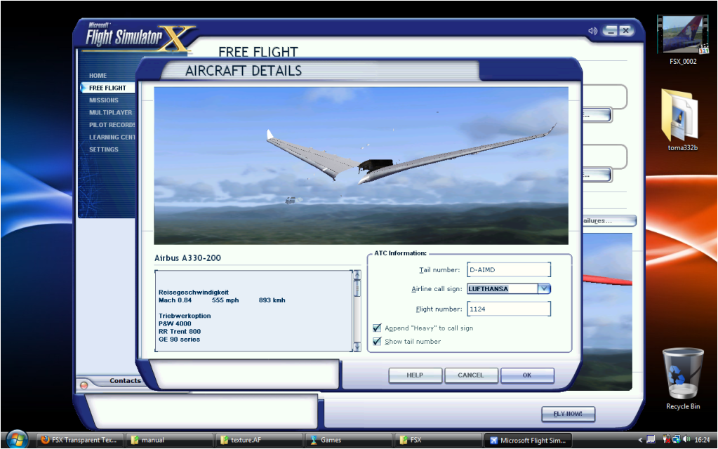 Intel Pentium Dual CPU T3200 2GHz. 2GB RAM WinVista 32bit HomeBasic DirectX10 (But disabled on my FSX) Graphic: Mobile Intel 965 Xpress Chipset Family 358MB