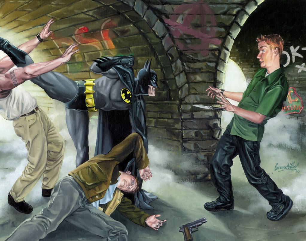 Painting,Graeme Neil Reid,Illustration,Batman