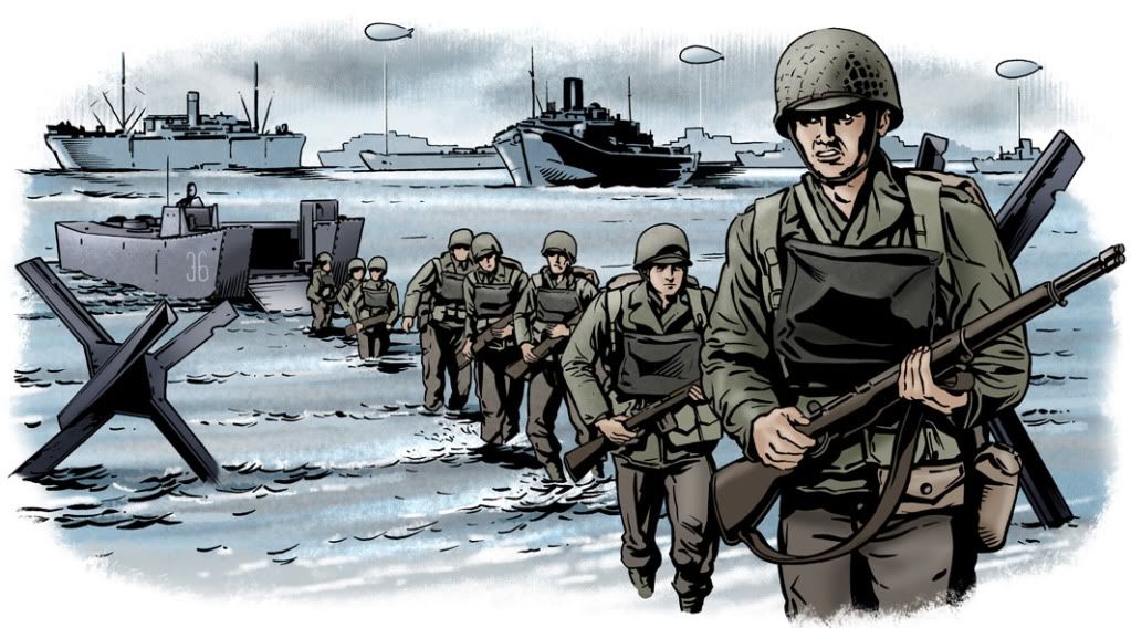 Illustration,Graeme Neil Reid,D-Day