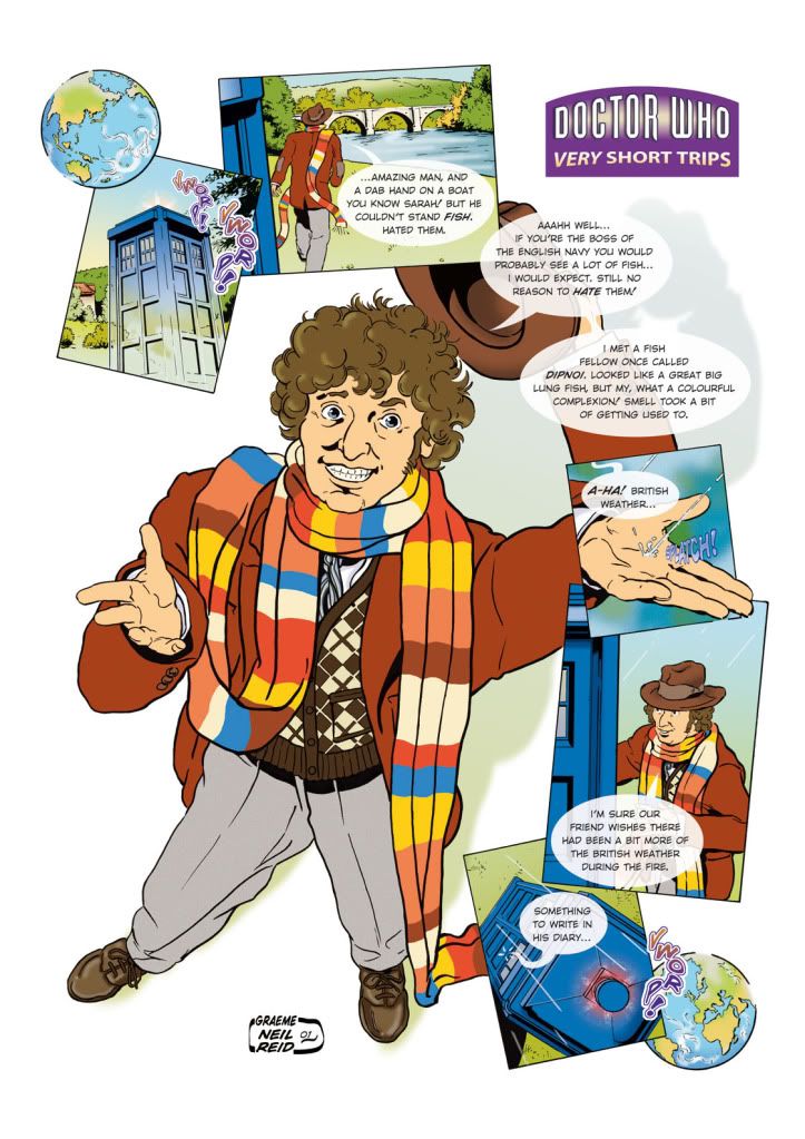 Doctor Who,Tom Baker,Graeme Neil Reid,illustration,Comic