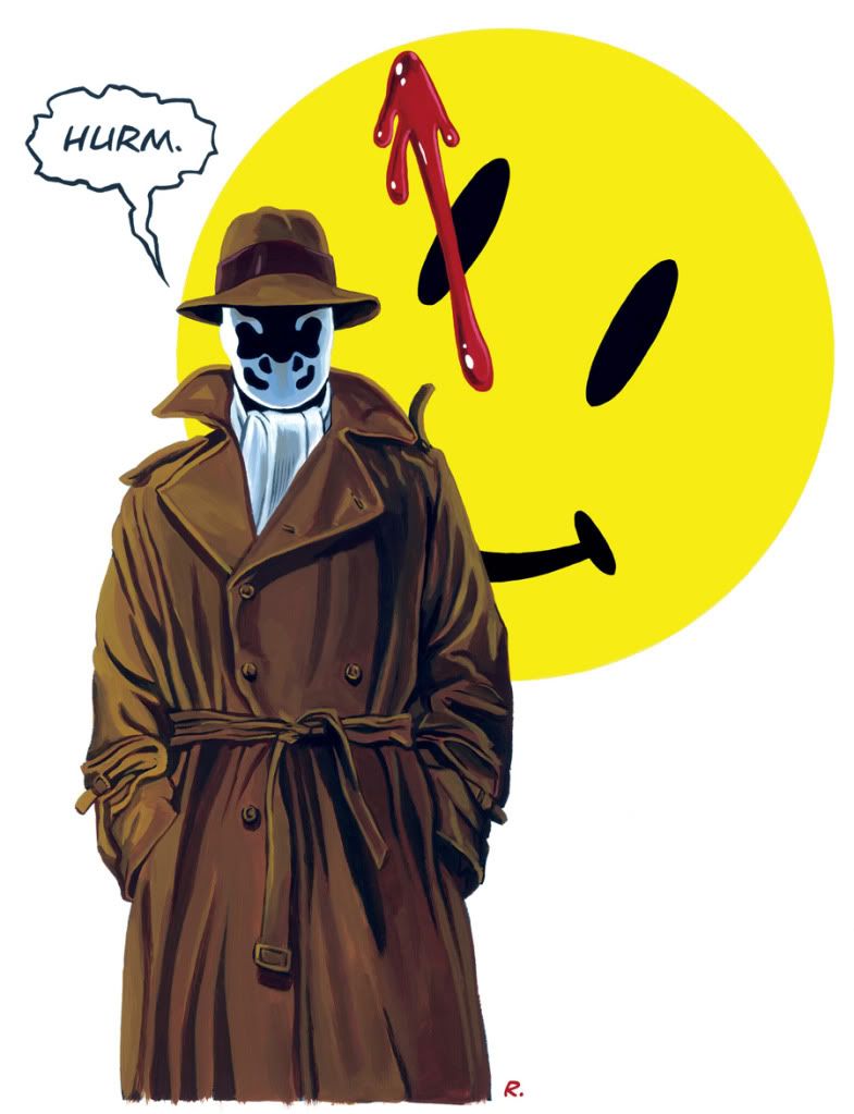 Rorschach,Watchmen,Painting,Graeme Neil Reid,illustration