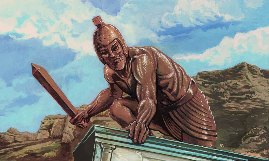 Graeme Neil Reid,Painting,Talos,Jason and the Argonauts
