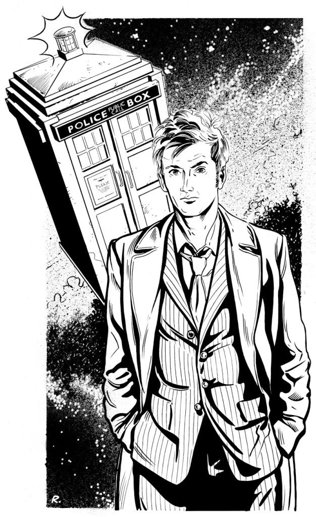 Doctor Who,illustration,Graeme Neil Reid,Inks