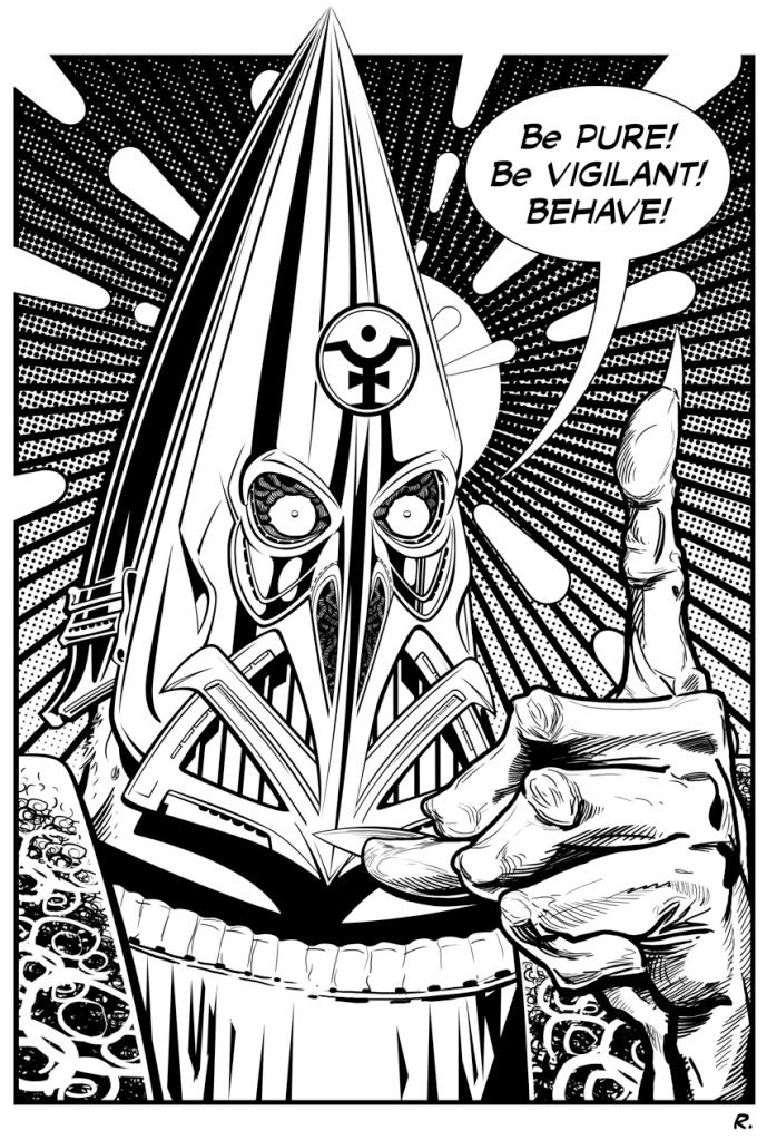 TomÃ¡s de Torquemada,2000AD,Comic,Nemesis the Warlock,illustration,Graeme Neil Reid