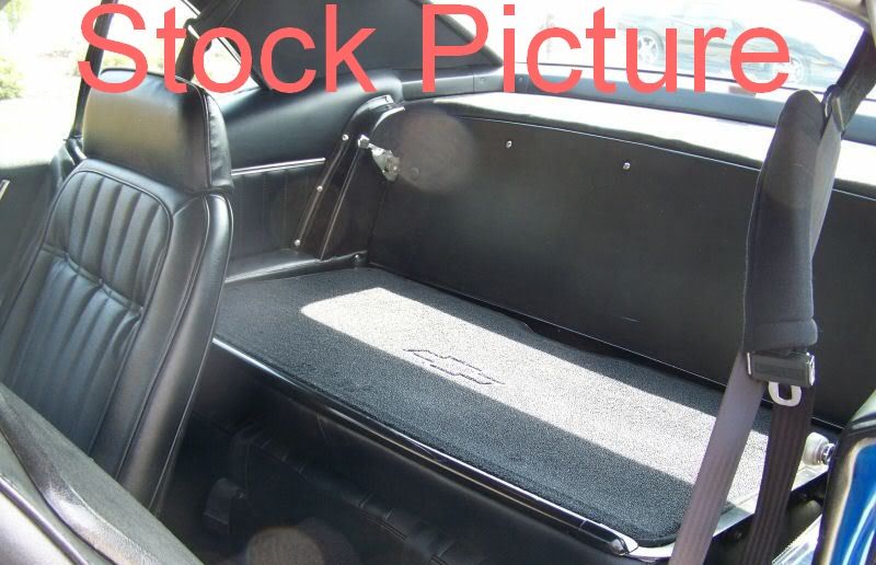 1968 Chevrolet Camaro Deluxe Cloth Insert Fold Down Rear Seat Cover