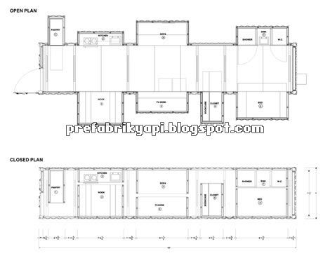 Mobile Dwelling Unit, prefabrik yapı modeli, ev planı, kabin, konteyner