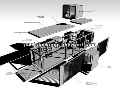 prefabrik ev 3D modelleme şeması