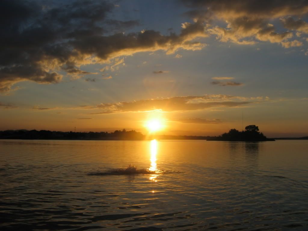 Sunset over Lake Peten, Flores