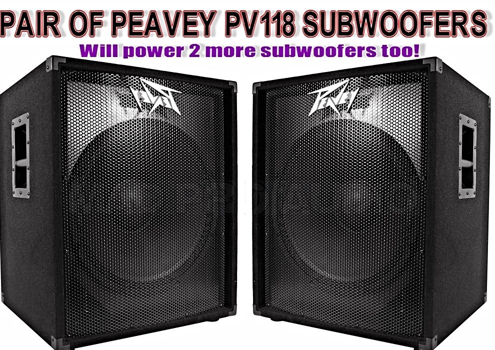 Peavey PV118d subwoofers, powered 18 inch subwoofers by Madproaudio