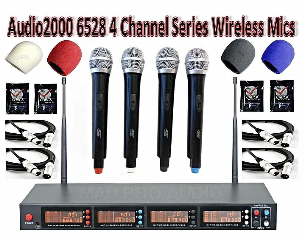 karaoke microphones, karaoke wireless mic, audio2000 awm6528u