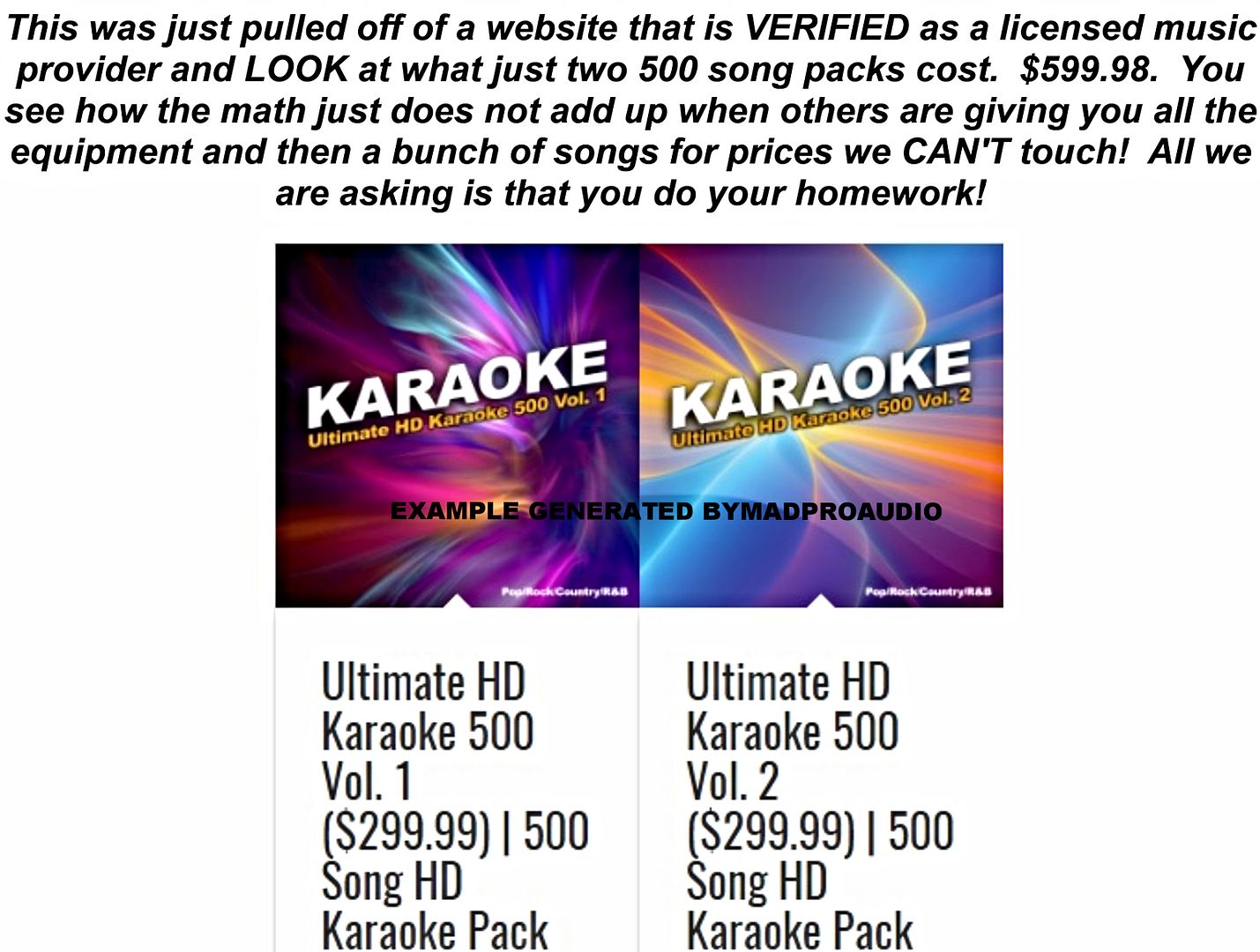 Free karaoke music is NOT free by Madproaudio