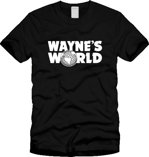 WAYNE'S WORLD T-SHIRT logo SNL