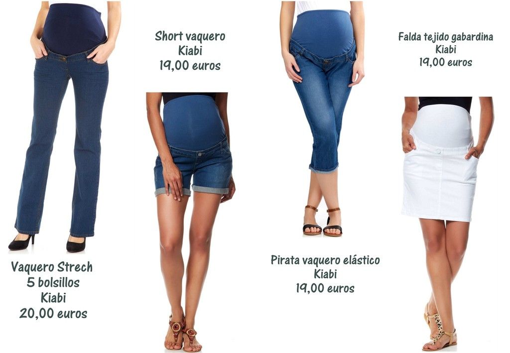 ropa-premama-bonita-barata-2 pantalon y falda vaquera premama kiabi