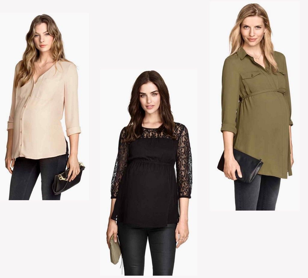 look ropa premama bonita y barata, vaqueros y camisa h&m kiabi