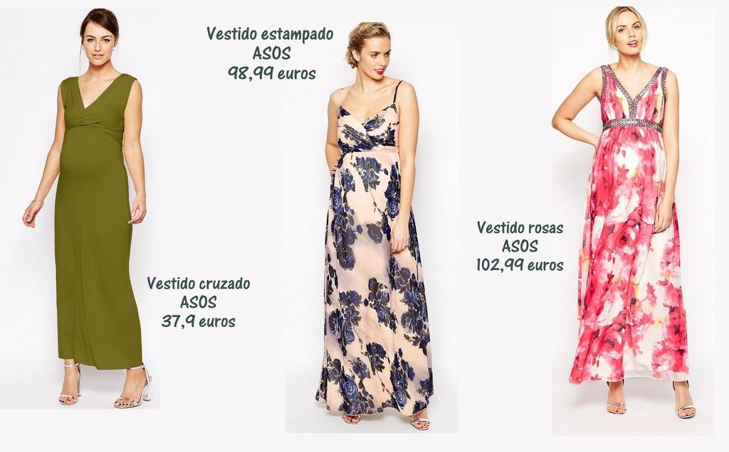 ropa-premama-bonita-barata-13 vestido premama de fiesta o ceremonia largo asos