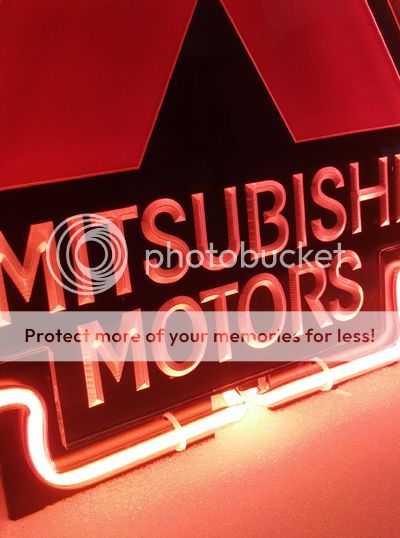 SB238 Mitsubishi Automobiles Japan Autos Bike Beer Bar Display Neon