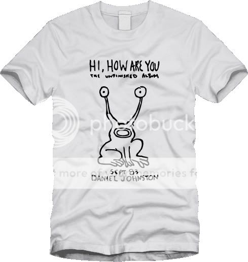 DANIEL JOHNSTON SHIRT hi how are you INDIE nirvana rock  